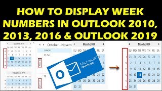 How to display week numbers in Outlook 2010 2013 2016 amp Outlook 2019 [upl. by Nichols]