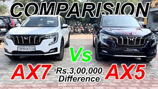 MAHINDRA XUV700 AX5 VS AX7  300000 KA FARAK HAI  XUV700 DETAILED COMPARISON  NEW XUV700 REVIEW [upl. by Tnelc]