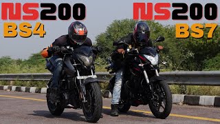 All New 2023 Bajaj Pulsar NS200 BS7 vs NS200 BS4 Drag Race [upl. by Glynn]