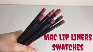 Mac Lip liners swatchescollection [upl. by Kciredes]