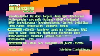 Heineken Balaton Sound  Lineup 2024 [upl. by Swartz]