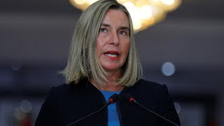 Live  EU foreign policy chief Federica Mogherini holds press conference following EU meeting [upl. by Anigal943]