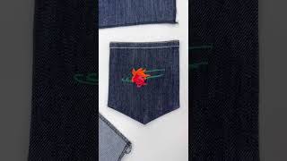 Jeans pocket embroidery Denim fabric embroidery Jeans embroidery Pattern Embroidery Machine [upl. by Vorster]