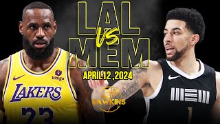 Los Angeles Lakers vs Memphis Grizzlies Full Game Highlights  April 12 2024  FreeDawkins [upl. by Attekram]