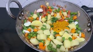 Vegetable kuruma suitable for chappathi poori simple recipe [upl. by Nitsir]