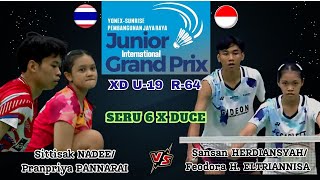 Sansan HERDIANSYAHELTRIANNISA INA vs Sittisak NADEEPANNARAI THA  XD U19 R64 JIGP 2024 [upl. by Ahseyd733]