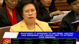 Santiago hits critics of probe wants quotmanual for nincompoopsquot [upl. by Nnylrahc35]