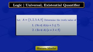 Logic  Universal Existential Quantifier [upl. by Babette814]