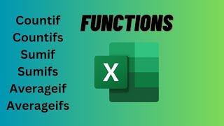 Countif Sumif and Averageif Functions in Microsoft Excel [upl. by Elreath447]