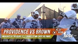 Providence vs Brown  2014 Laxcom College Highlights [upl. by Annawot927]