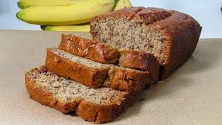 Simple Super Moist Banana Bread Vegan Banana Bread [upl. by Allicsirp378]