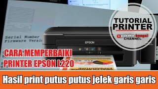 Epson L220 yang hasil printnya putus putus bergaris garis jelek [upl. by Stew]