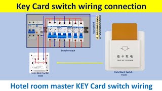 Hotel room complete wiring diagram with key card switch  Key Card Switch Wiring  DB wiring [upl. by Ajnos]