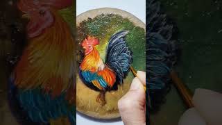 Рисую петушка handmade painting живописьмаслом [upl. by Armillia]