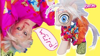 WEIRD BARBIE GETS WEIRDER Custom My Little Pony OOAK MLP Doll Faceup [upl. by Lehsar]