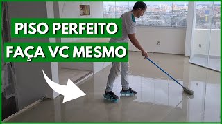 PISO NOVO PERFEITO COM CIMENTO LIQUIDO AUTONIVELANTE ECONOMIZANDO DIY FAÇA VC MESMO [upl. by Noirb236]