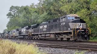 NS 4728 Leading NS 4116 NS 4729 NS 4143 NS 7659 amp NS 9962 6 Unit Intermodal Hummelstown Pa [upl. by Ridglea]