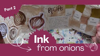 Red Onion Skin Ink  Part 2 Drawing With Onion Ink In My Concertina Sketchbook [upl. by Jansen985]