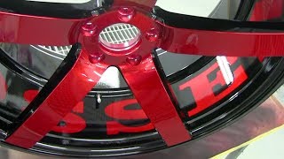 カスタムペイント・How to paint wheels candy red amp black  How to paint rims  candy painting [upl. by Tsew]