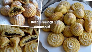 Best Maamoul with 3 Fillings Recipe  Maamoul cookies Recipe [upl. by Hillegass]