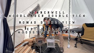 Winnerwell Woodlander Double View Large VS Nomad Double View Large External Air Stove Comparison [upl. by Hawley]