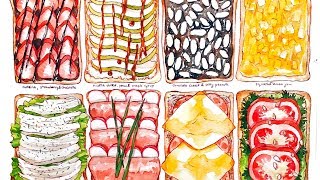 TOASTS  HUNGRY Watercolor series [upl. by Pendergast]