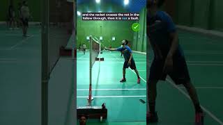 Racket Net Fault badminton badmintonlovers sports shorts trending ytshorts youtube [upl. by Llig547]