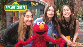 Sesame Street Elmo Sings ABC Song with HAIM and Friends [upl. by Codd]