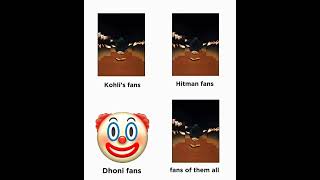 dhoni fans🤡🤡 viratkohli dhoni hitman [upl. by Dahc]