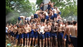 US Naval Academy Freshman Students Attempt Annual Herndon Climb in Annapolis [upl. by Camilla352]