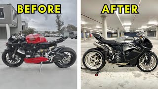 FULL BUILD  REBUILDING A CRASH DAMAGED DUCATI V2 PANIGALE 2021 [upl. by Langan]