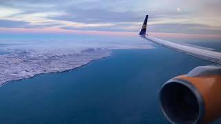 ICELANDAIR 757200 LANDING KEFLAVIK AIRPORT  Paris ORY ✈ Reykjavik KEF [upl. by Rossing]