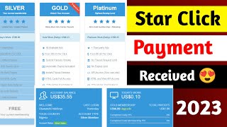 Star Clicks Payment Proof 🔴Live  How To Withdraw Money From Star Clicks  Star Clicks [upl. by Analrahc]