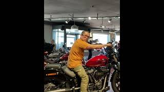 Harley Davidson street Bob 2024 seat height test shorts [upl. by Salene236]