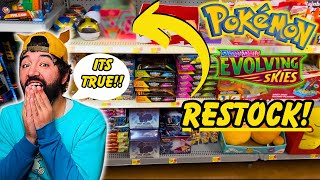 EVOLVING SKIES Restock in quotTHESEquot Pokemon Card Tins 😱 Pokemon Hunt amp Opening 👀 [upl. by Pilloff]