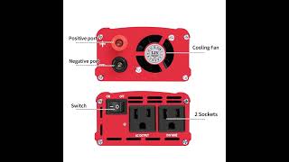 Modified Sine Wave Power Inverter 60HZ 2500W 2000W 1500W 600W Portable Mobile Power Supply [upl. by Engenia329]