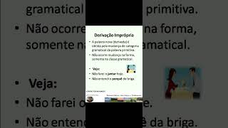 Derivação imprópria o que é [upl. by Ime]