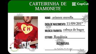 carteirinha de mamonete [upl. by Hctim]