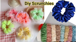 Zakolka yasash😱 2023diy scrunchies how to make scrunchies at homediy scrunchies handmade [upl. by Grieve]