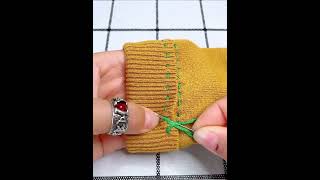 Stitch and thread hemming method for sweater sleeve [upl. by Koblas873]