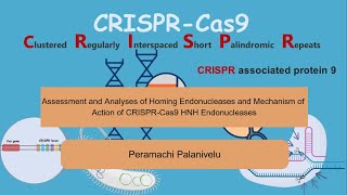 Assessment andAnalyses of Homing EndonucleasesandMechanism of Action of CRISPRCas9HNH Endonucleases [upl. by Alian]