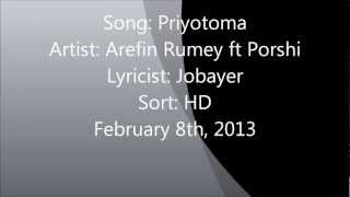 Priyotoma arefin rumey ft porshi [upl. by Aicilet]