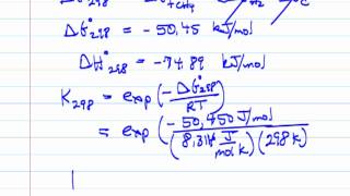 Equilibrium Constant from Free Energy and Heats of Formation Review [upl. by Pine]