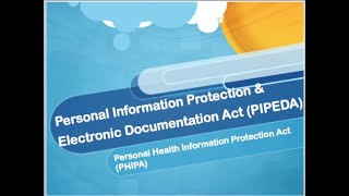 Personal Information Protection amp Electronic Documentation Act  PIPEDA  PEBCprep with San [upl. by Maddox70]