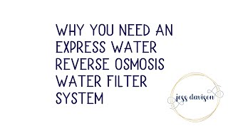 Why You Need A Reverse Osmosis Water Filter [upl. by Mohl589]