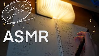 Quiet Calculus notetaking ASMR Taking notes on Embedded Derivatives in Differential Equations [upl. by Burchett]