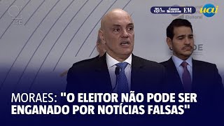 Moraes quotO eleitor não poder ser bombardeado por notícias fraudulentasquot [upl. by Hars]