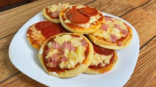 Mini pizza a la sartén¡ Pizza sin horno receta completa paso a paso [upl. by Euqinitram]