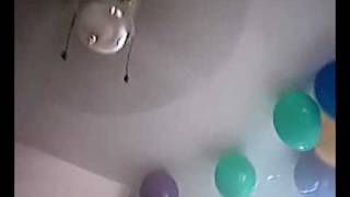 Fun with helium balloons and a ceiling fan [upl. by Ytineres]