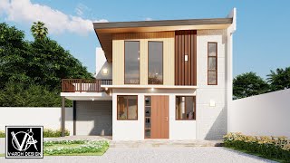 MODERN BAHAY KUBO WITH LOFT HOUSE DESIGN 80 SQM [upl. by Nniuqal104]